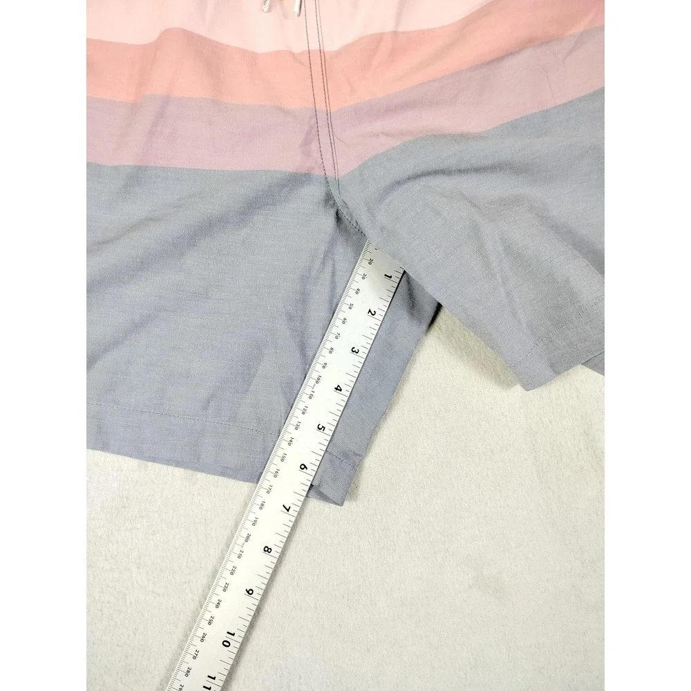 Chubbies Swim Trunks Shorts Mens 2XL Gray Pastel‎ Stripe 5.5 Inseam Drawstring
